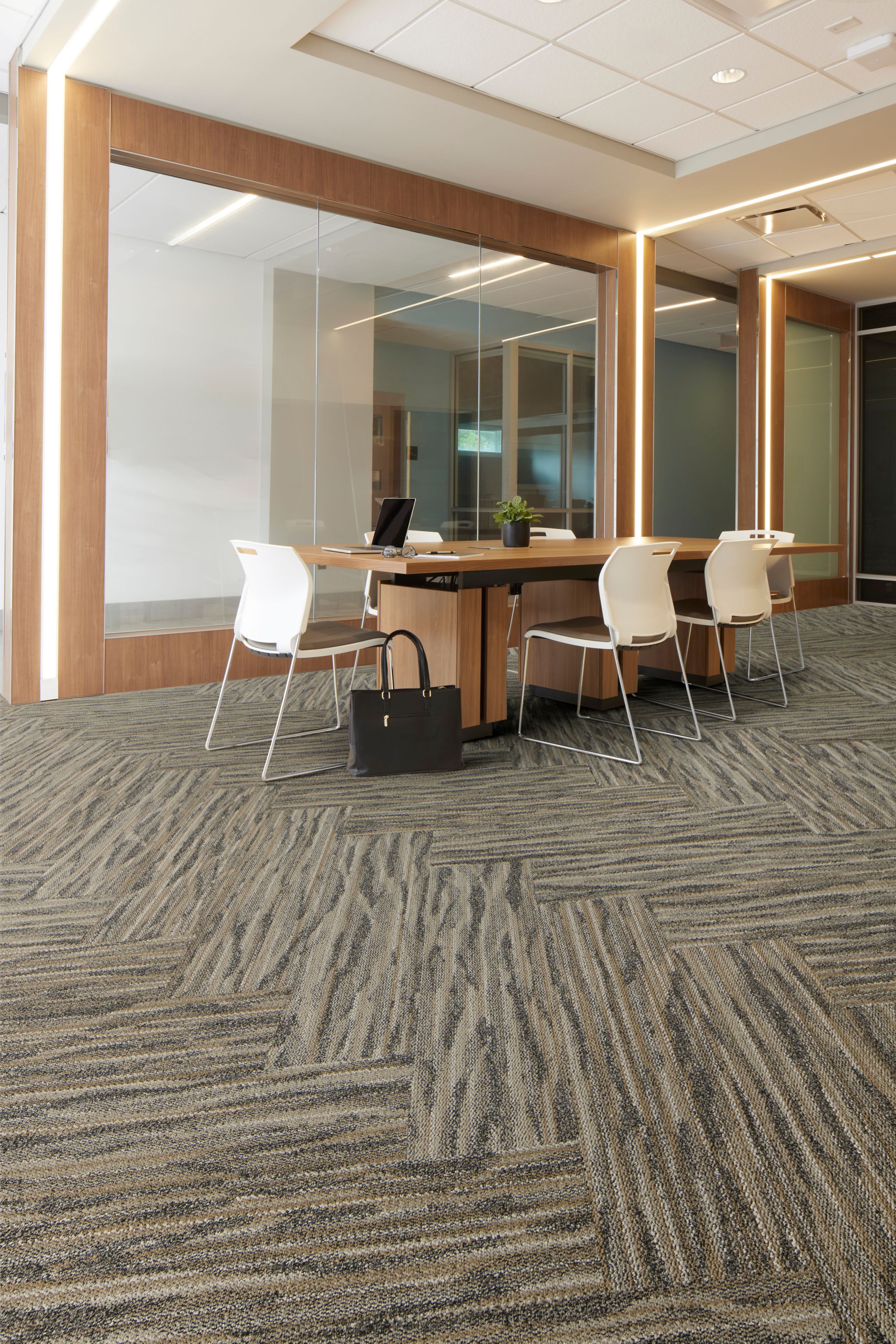 Interface Another Angle plank carpet tile in workplace meeting room image number 3
